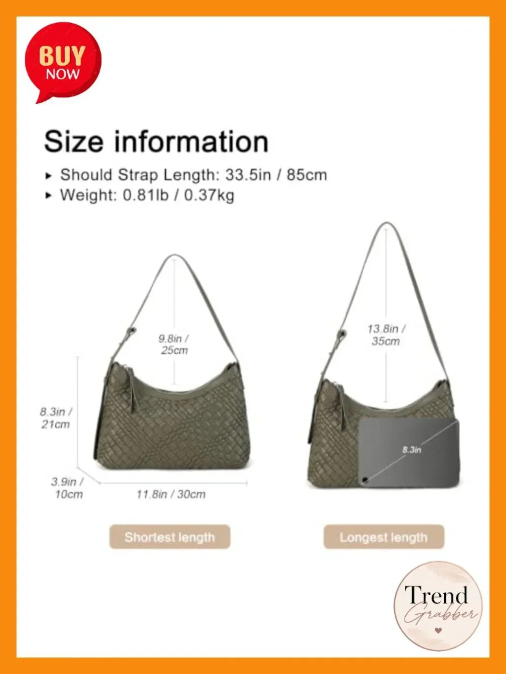 Handwoven Vegan Leather Hobo Shoulder Bag Adjustable Strap